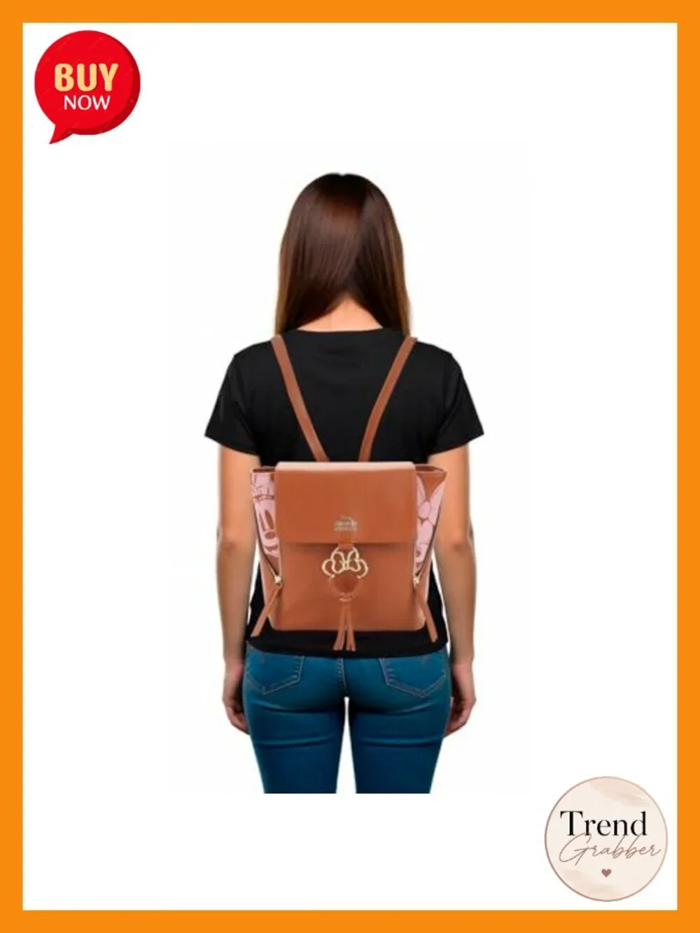Disney Minnie Mouse Faux Leather Mini Backpack with Bow Accent